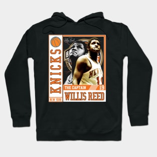 Willis Reed The Captain Basketball Legend Signature Vintage Retro 80s 90s Bootleg Rap Style Hoodie